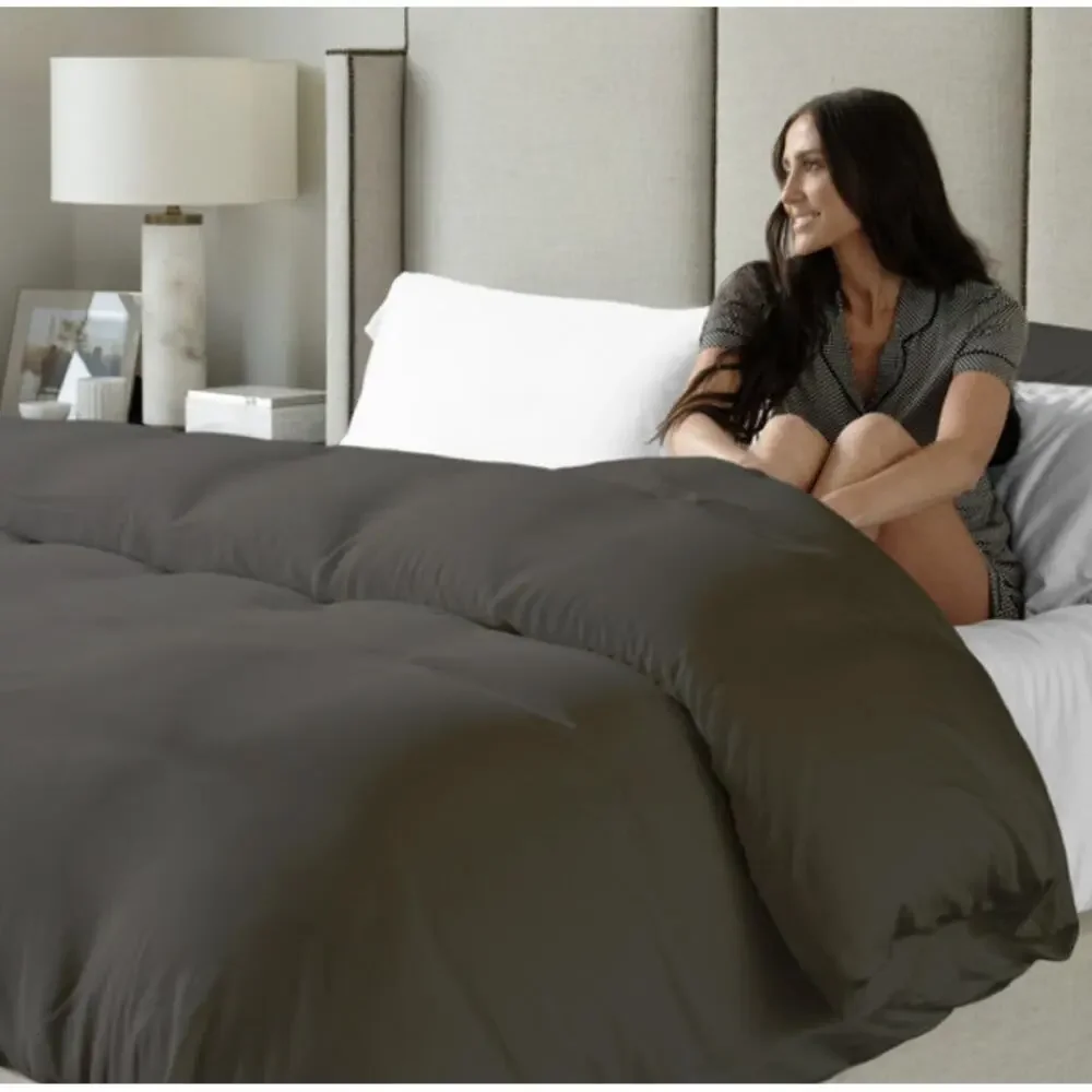 Cariloha Onyx Bamboo Sateen Duvet Cover Set Size Full/Queen